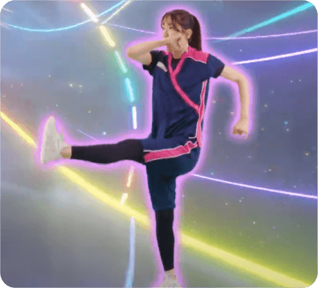 ズバンバダンスでの「蹴」の動き