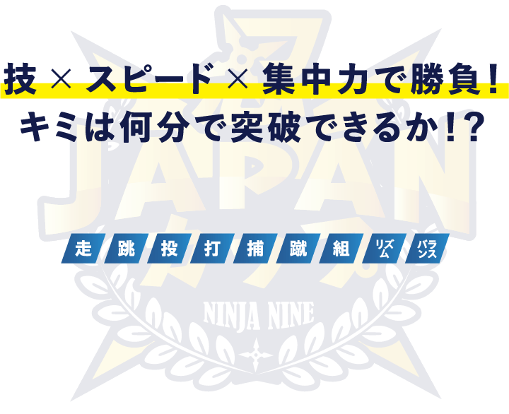 技×スピード×集中力で勝負！キミは何分で突破できるか！？